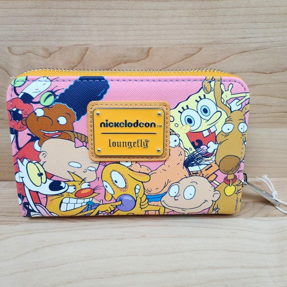 Loungelfy Nickelodeon Nick 90s Zip Around Wallet - Picture 1 of 4